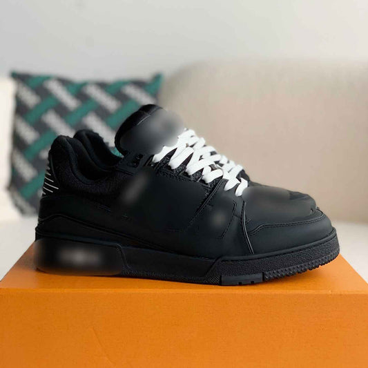 Black Embossed Monogram Sneakers